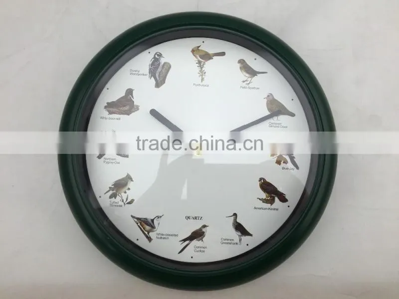 animal Bird Wall Clock /Singing Bird Wall Clock/Bird Songs clock
