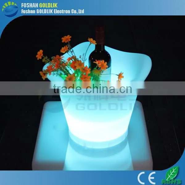 Plastic colorful led lighted ice bucket