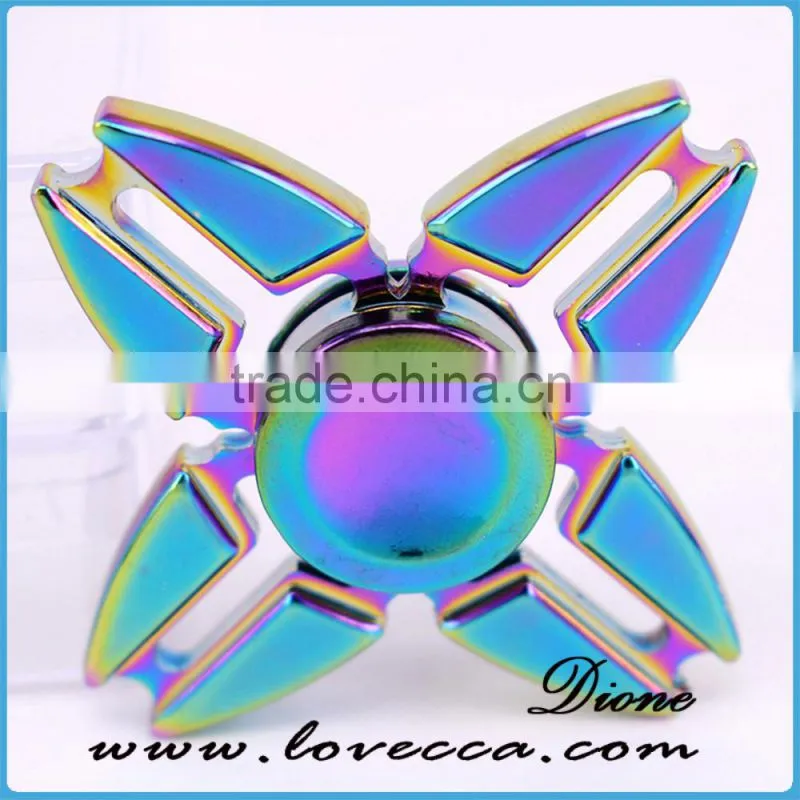 Factory wholesale fidget spinner alloy rainbow , fidget spinner target toy
