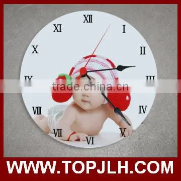 Topjlh good performance custom photo print sublimation wall clock