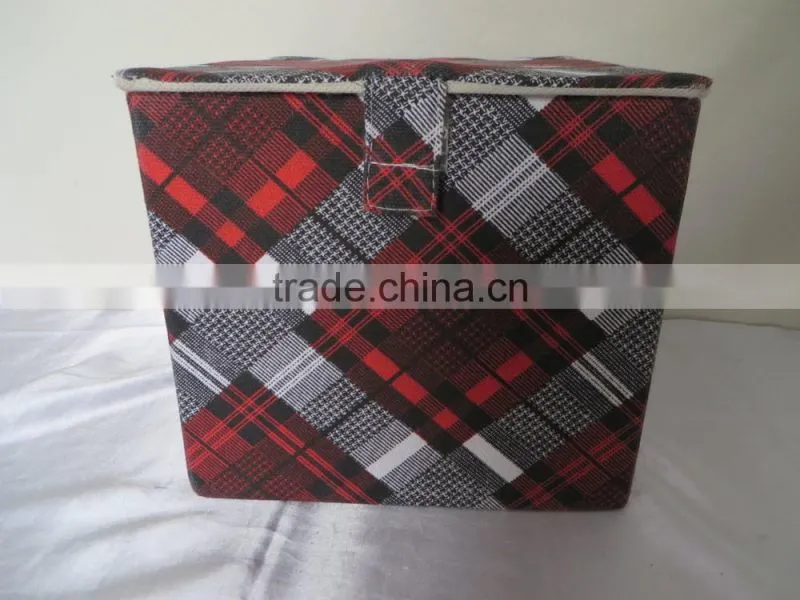 Trellis design home mini fabric canvas folding storage box