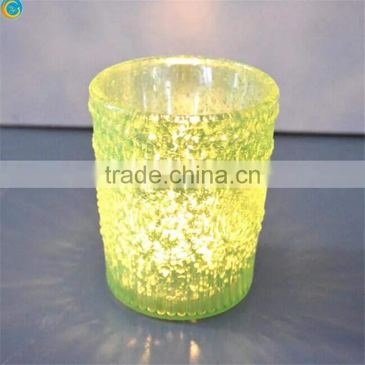 Manufacturer Selling colorful selivering Glass Candle Holder