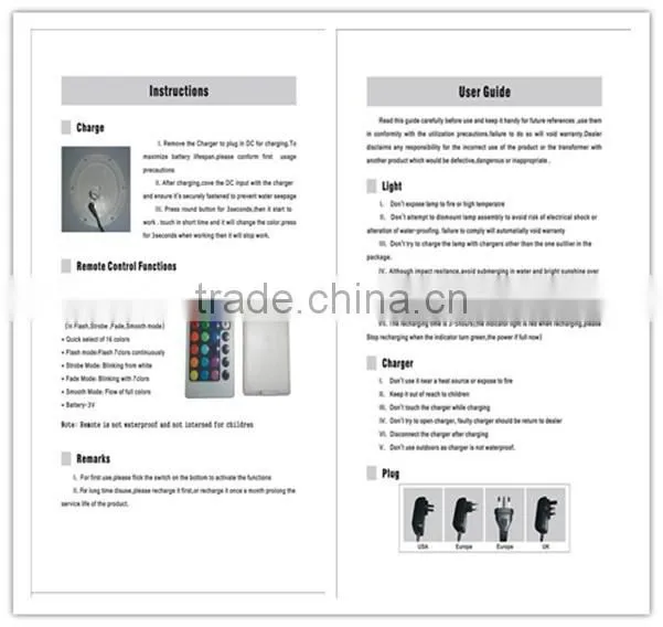 plastic lighting growing rolled rechargeable hot sale LED plate for event