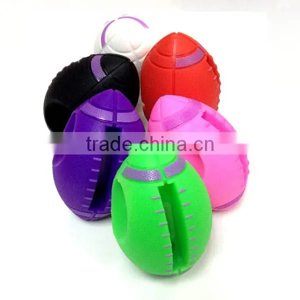rugby shaped silicone portable phone speaker for mobile phone