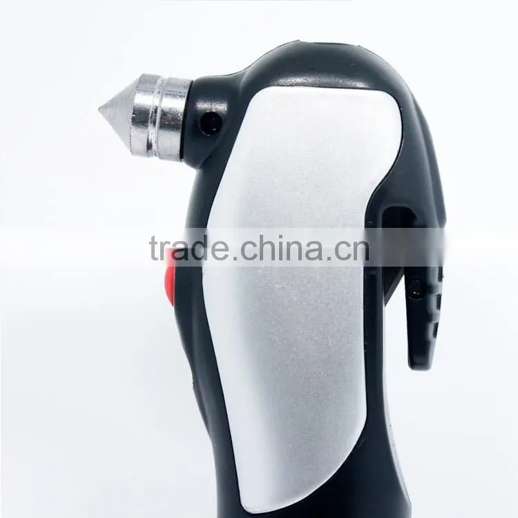 Car rechargeable torch with emergency hammer and belt cutter