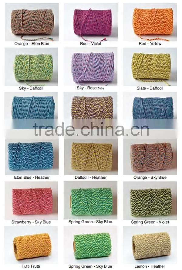 Hot sale black solid cotton packing gift twine bakers twine