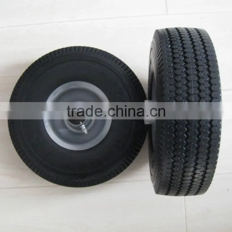 410/3.50-4 steel rim hand trolley PU rubber wheel