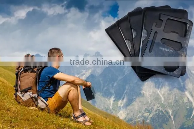 Very useful outdoor camping 15 in 1 credit card multi tool Military card knife