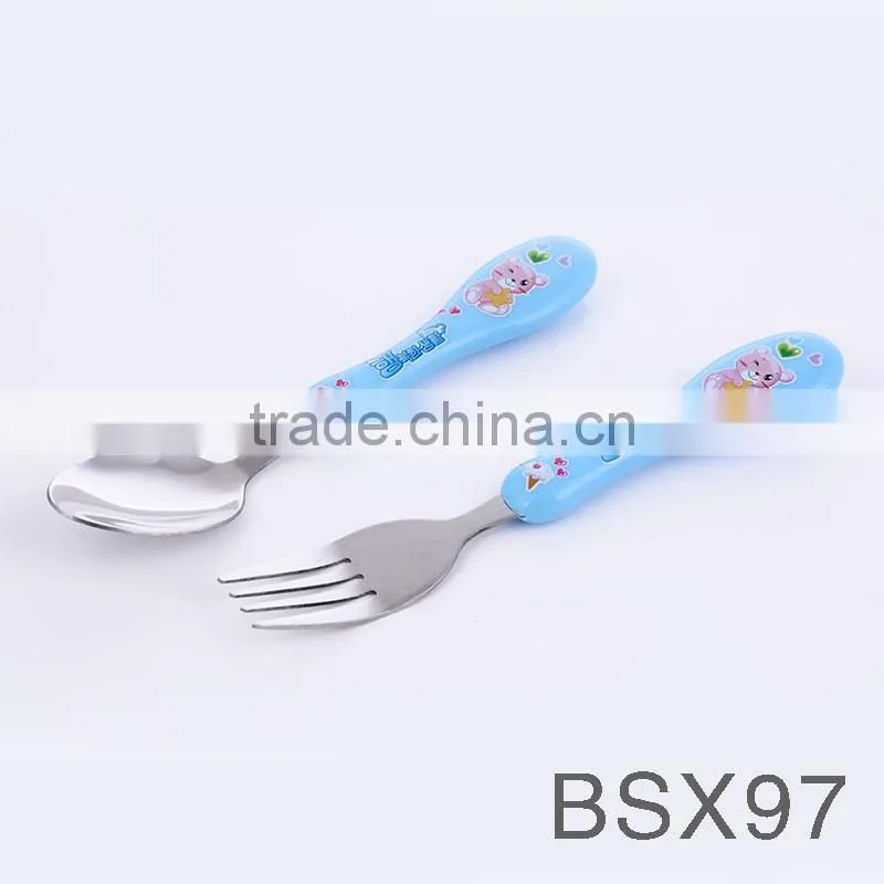 BSX97 Hot Selling Lovely Cheap Stainless Steel Baby Spoon for Feeding
