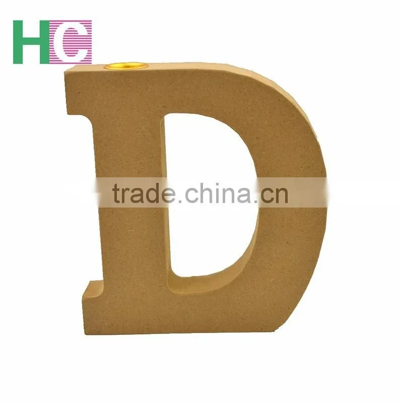 2017 high quality mdf wood candle holder in custom
