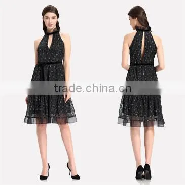 Domin fashion black patterns for lace long dress