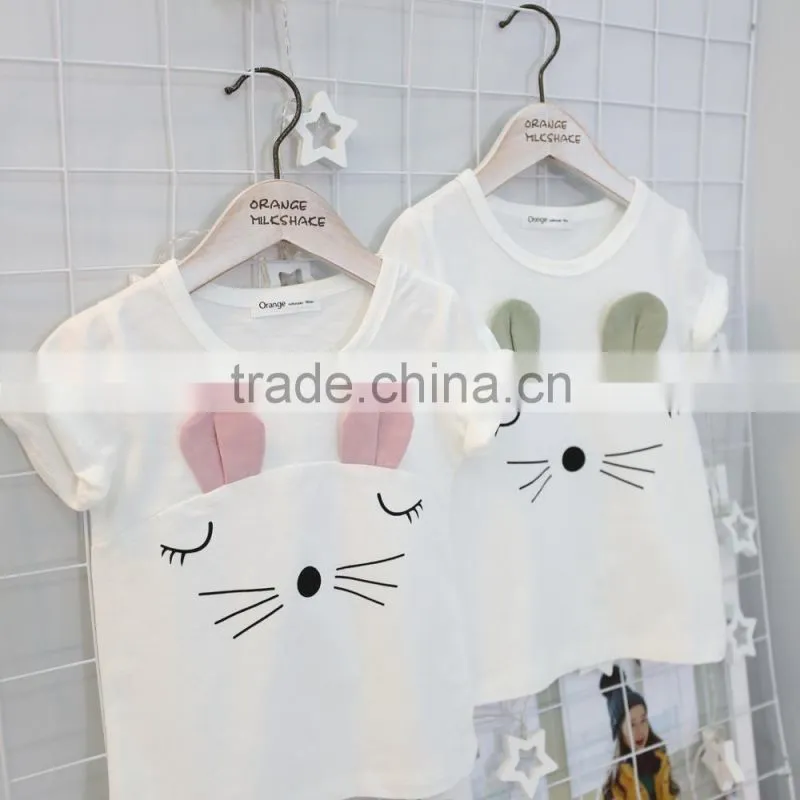 2017 new design shirts kids cartoon cotton t shirt halloween cosplay child costume
