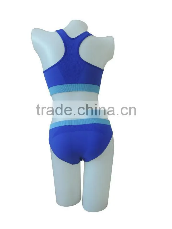 nice quality new style seamless woman underwear ladies sport bra & bikini
