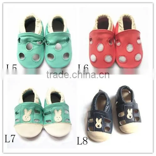 star design genuine leather soft sole baby shoes sandals for kids