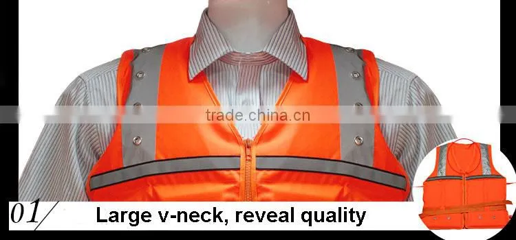 LED flashing orange pool boating swimming surfing adult life vest