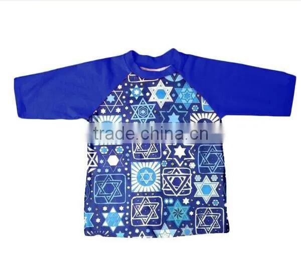 2016 long sleeve cotton knitted plain shirts trendy kids clothing shirt deer printing kids pajams shirt