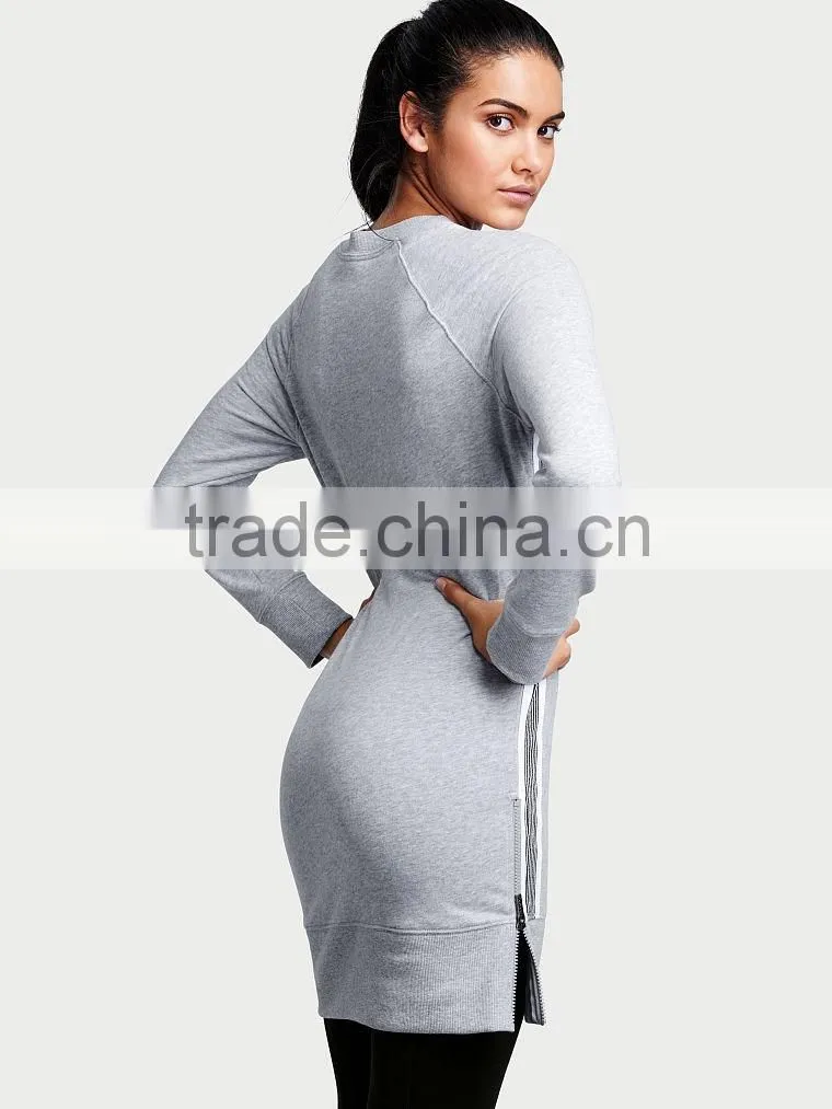 2016 Fashion comfortable ladies plain sweatshirt dress