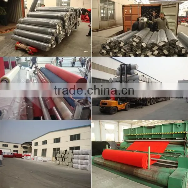 Red Gray Blue Green Color Plain Shaggy Stripe Jacquard Exhibition/Hotel 100% PE Carpet 1-4m Width