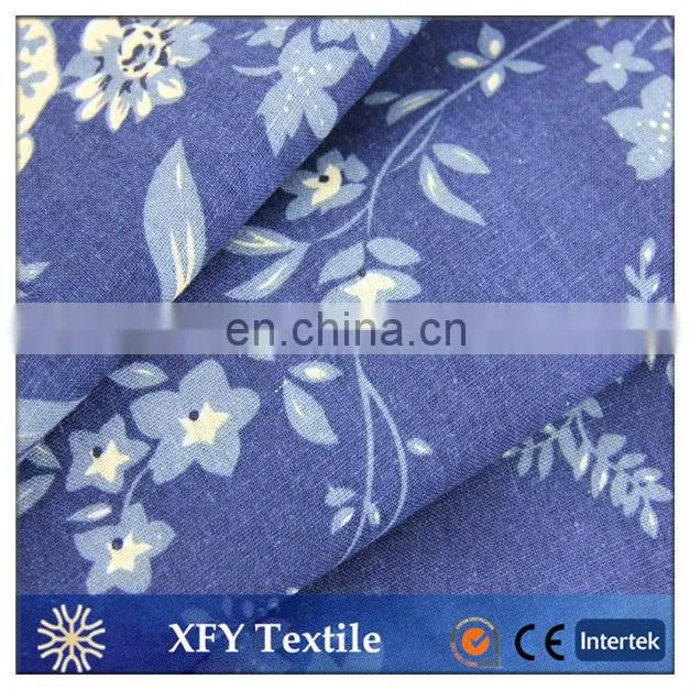 wholesale Linen Cotton blend Printed fabric