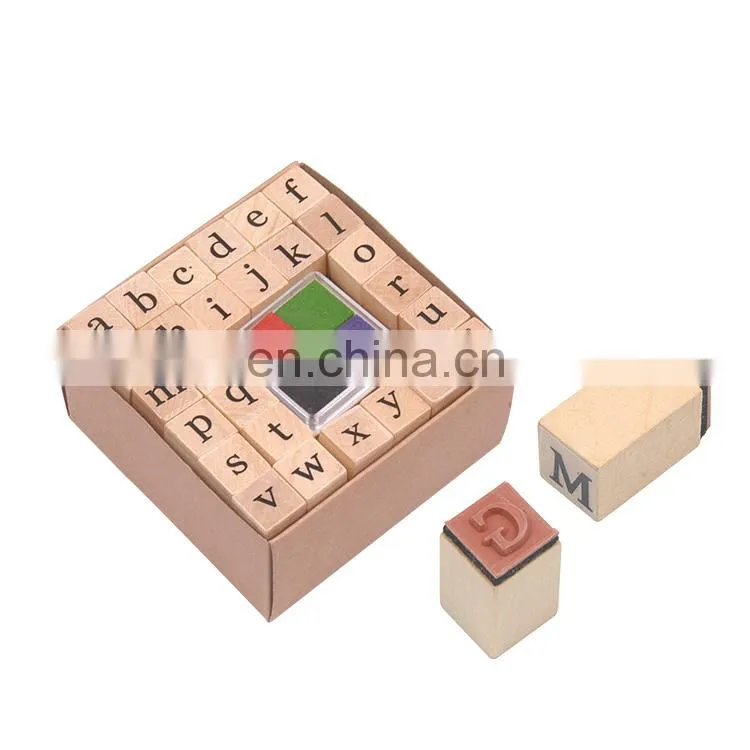 2017 Hot Sales Custom Kids Rubber Stamp Letters Embossing Stamp Kit