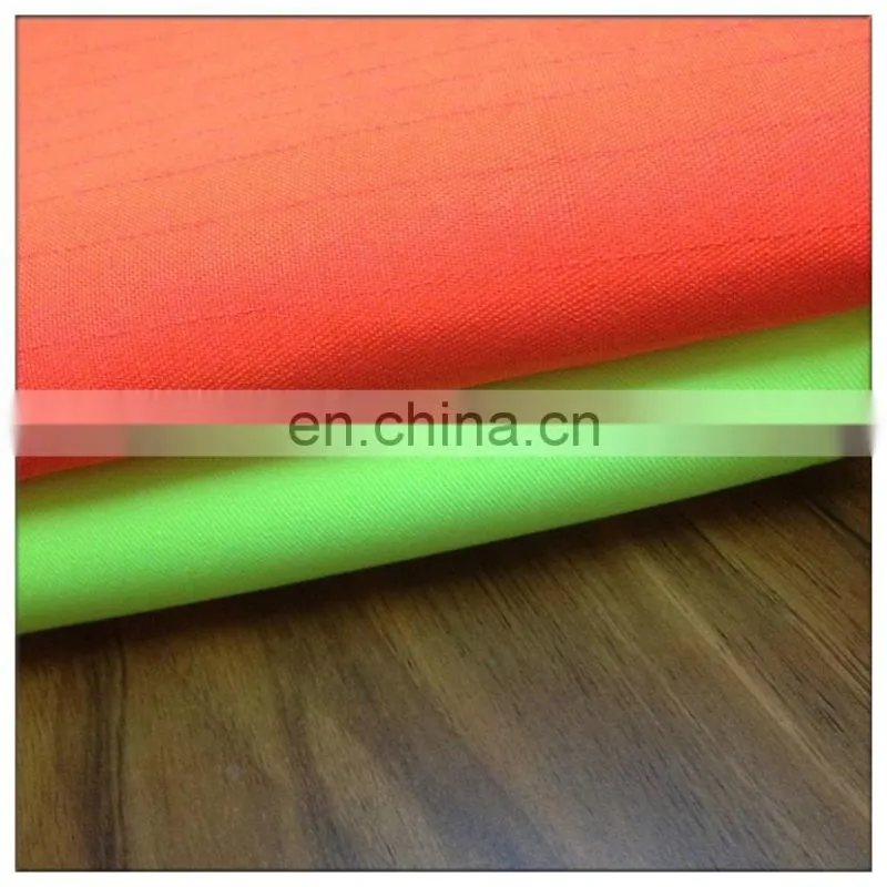 Cheap price Woven Polyester Fluorescent green fabric for unifom