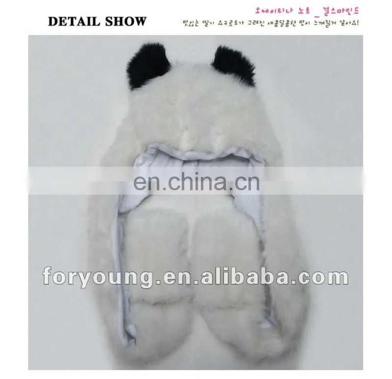 one piece plush animal hat scarf glove