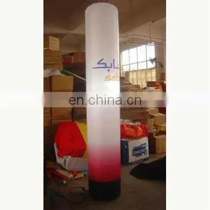inflatable cylinder for display advertising with light bulb inside,size 2.3m tall