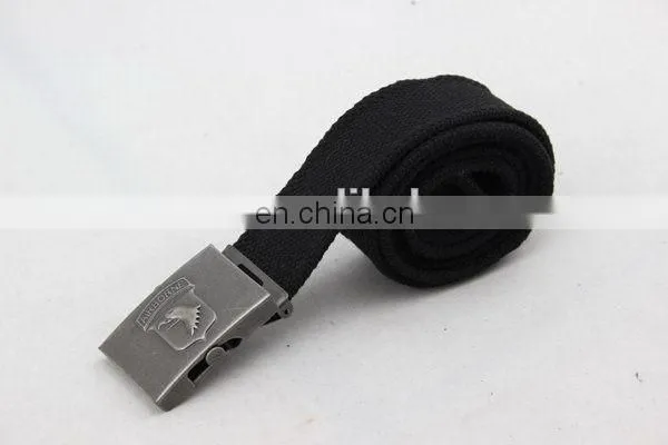 Canvas Belt With Metal Buckle Snap On Belt Buckle