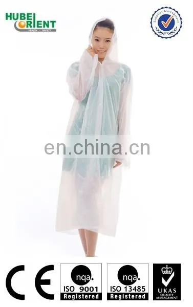 disposable cheap adult printed rain coat
