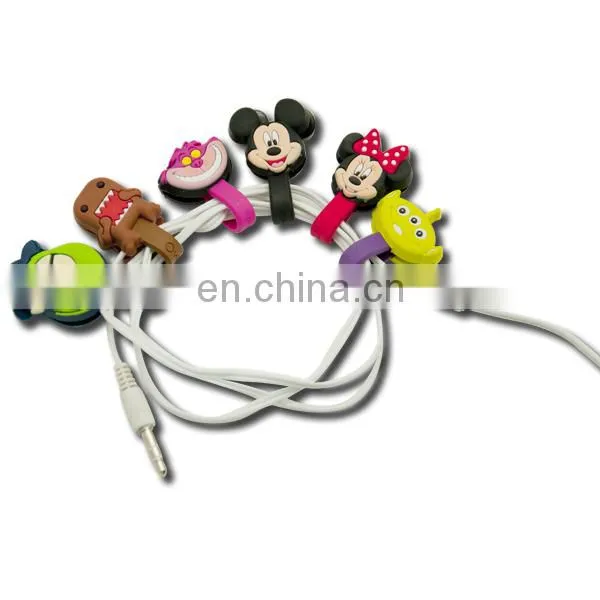 Soft Pvc Cell Phone Headphone Cable Cord Holder