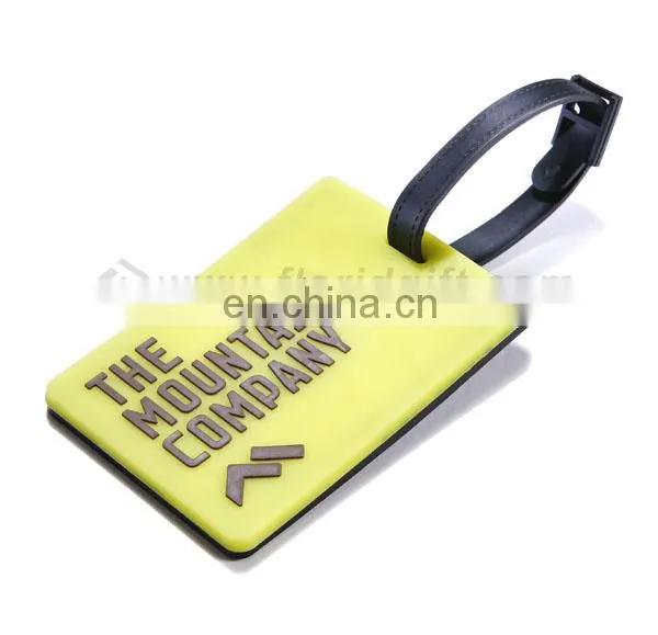 Hot sale cheap promotion gifts colorful pvc luggage tag for traveling