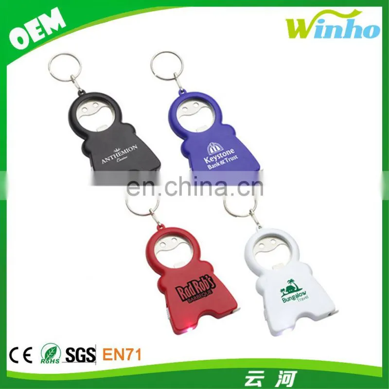 Winho multi tool tape measure keychain with led/bottle opener