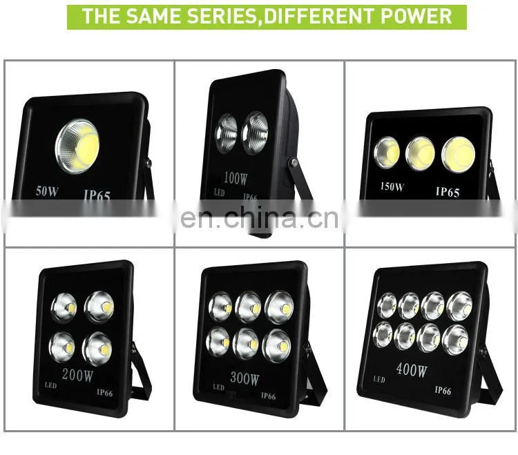 Aluminum housing IP65 IP66 waterproof mini high lumen 600w 500w 400w 300w 200w 100w 50w COB flood light
