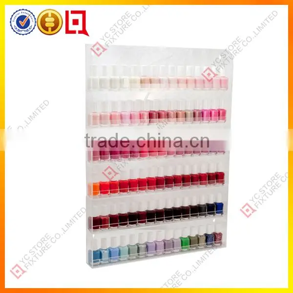 2015 New Design Rotating round acrylic nail polish rack display