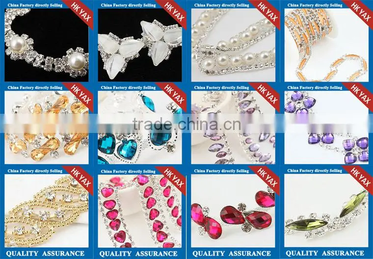 W0319 wedding dress pearl rhinestone trimming,pearl rhinestone trim for dress,pearl rhinestone trimming for wedding