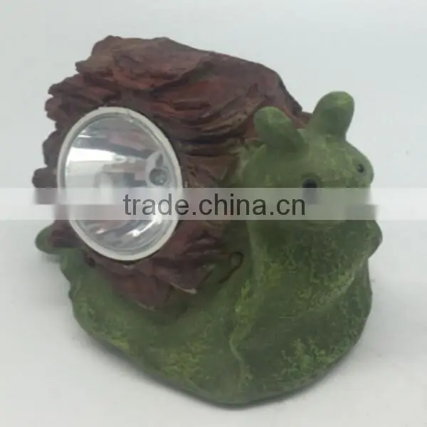 Solar power rechargeable small snail garden solar light