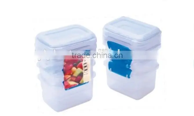 3 pcs set promotional clip plastic food storage container