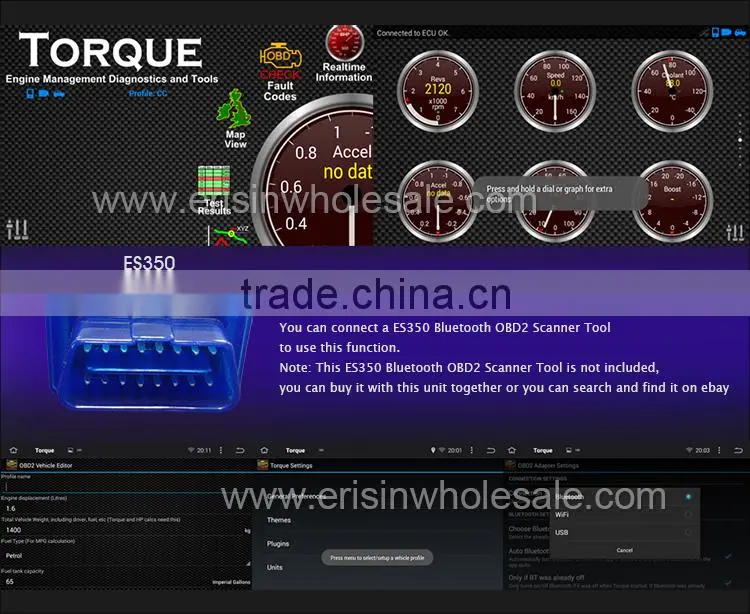 Erisin ES2008A 7" Touch Screen Car GPS Player Radio System