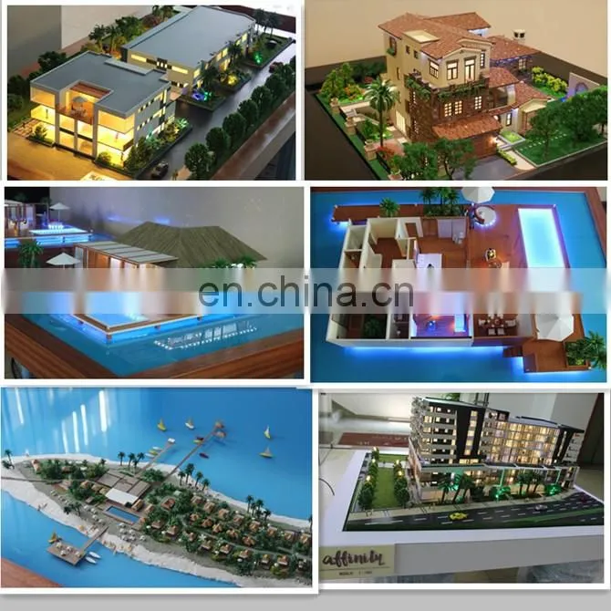 Handmade 3d model for tourism planning building wooden models