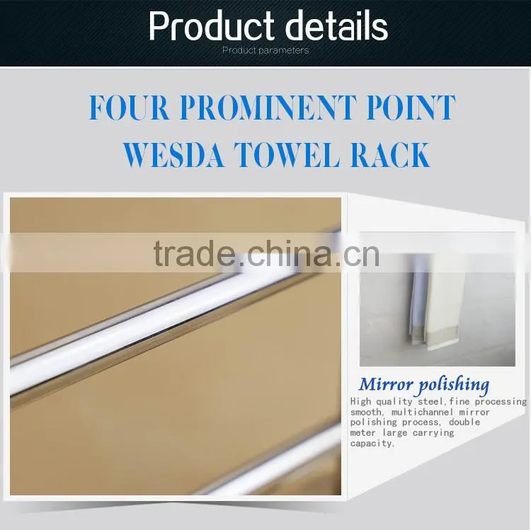 Wesda Bathroom Ware bathroom copper double towel bars 304-A12