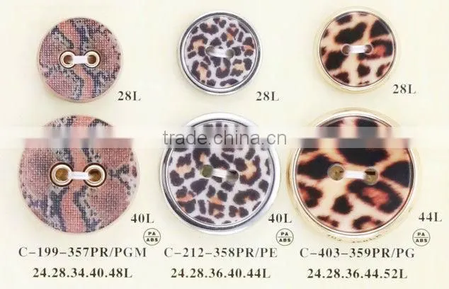 2 holes brown plastic resin button with custom made logo