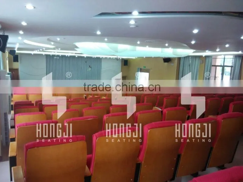 Moveable steel leg foldable theater type auditorium seat HJ83-E