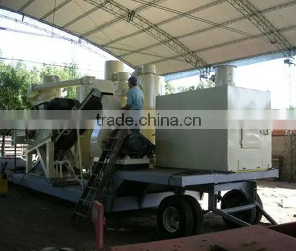 mobile wood pellet production line/wood pellet mill