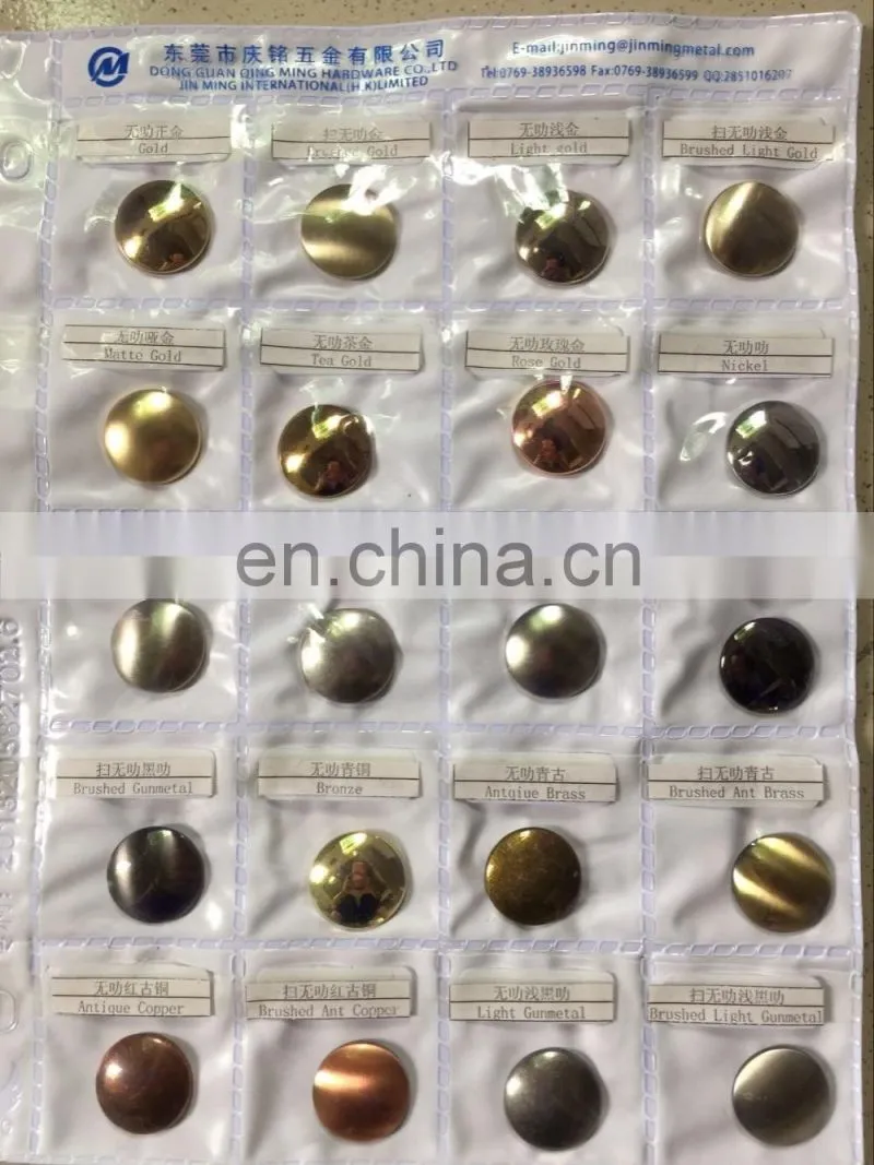 12.5mm Custom Brass Logo Factory Button