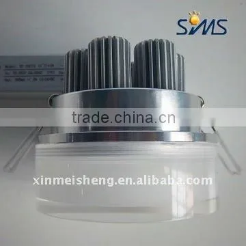 Round ABS external electrical source yellow led panel down light 6w
