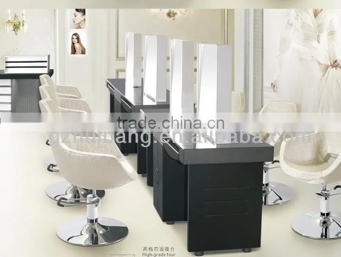 Modern hair salon equipment makeup & hair cutting salon mirror table european Style Salon Mirror