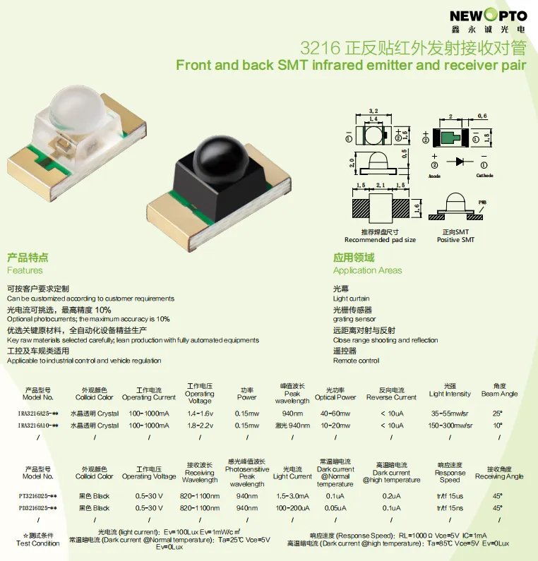 3216 SMD IR TX RX Pair (2)