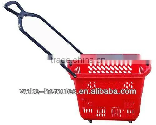 plastic shopping basket with wheels shopping rolling basket with wheels