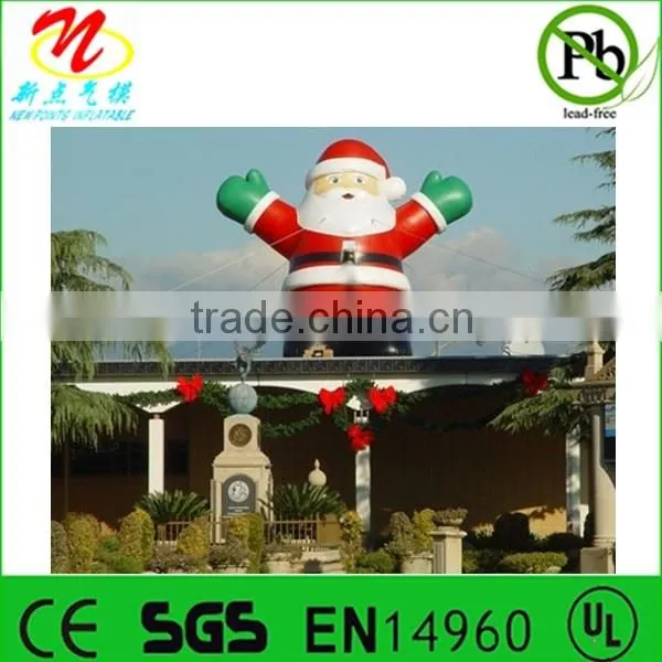 Hot sale 20ft outdoor inflatable Xmas pop up santa claus display