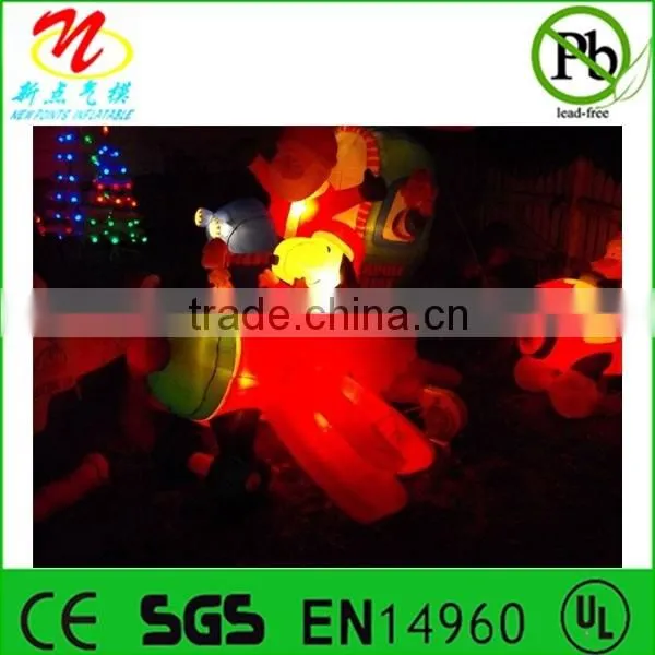 Gemmy christmas inflatables, decorative gemmy inflatable santa claus in airplane